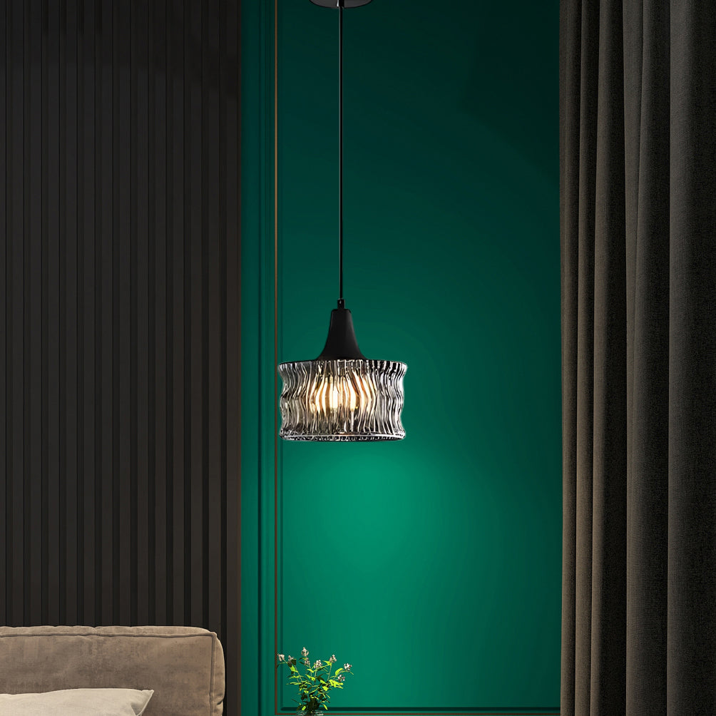 Italian glass bedside pendant lamp