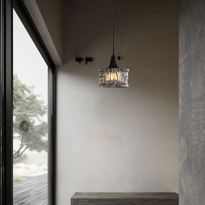 Italian glass bedside pendant lamp