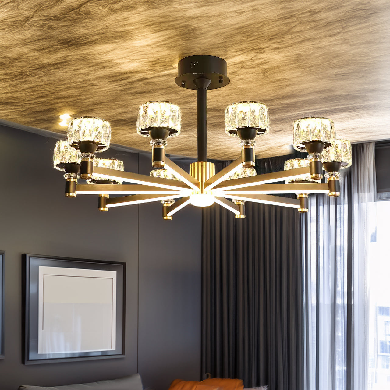 Luxury crystal living room chandelier