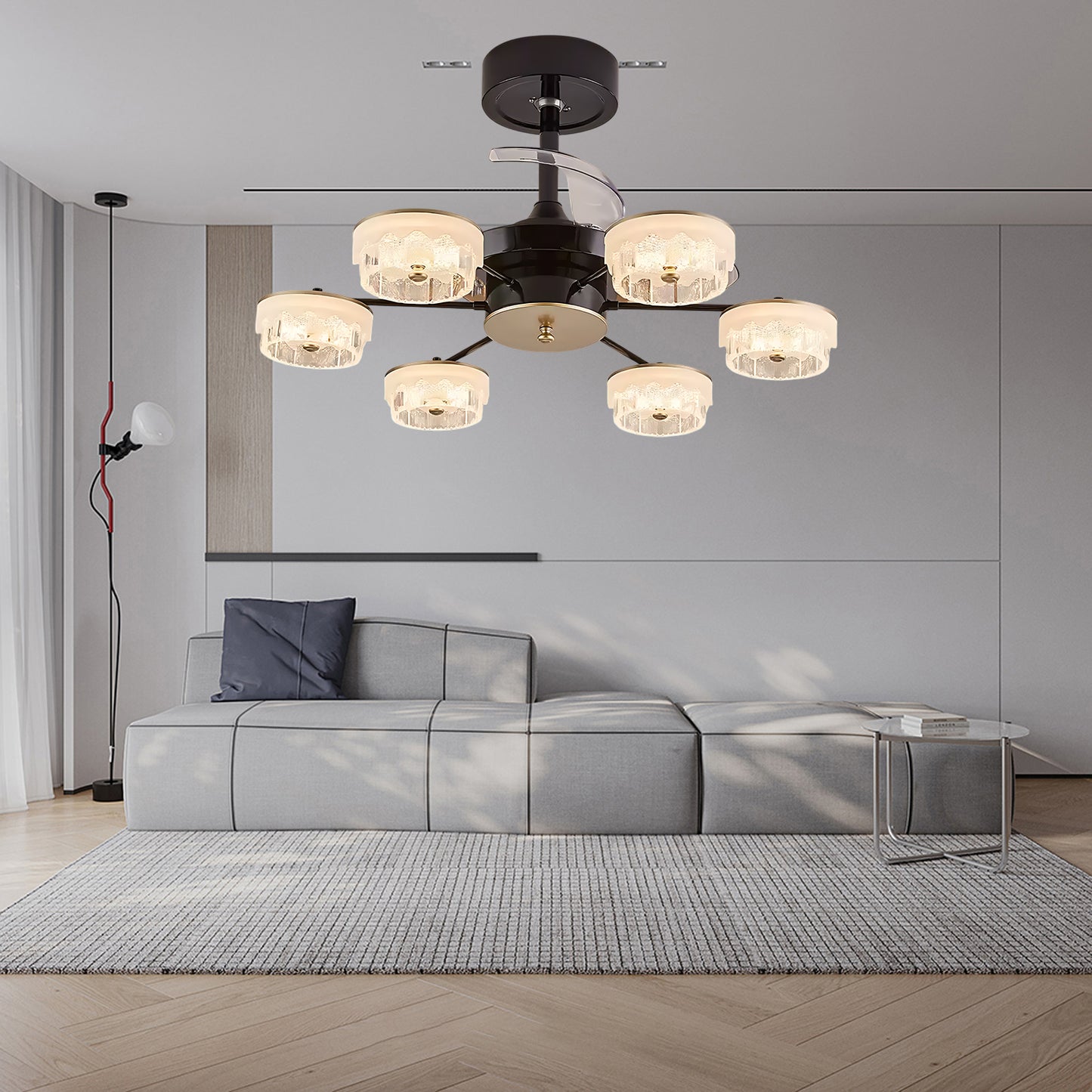 Luxury invisible fan chandelier