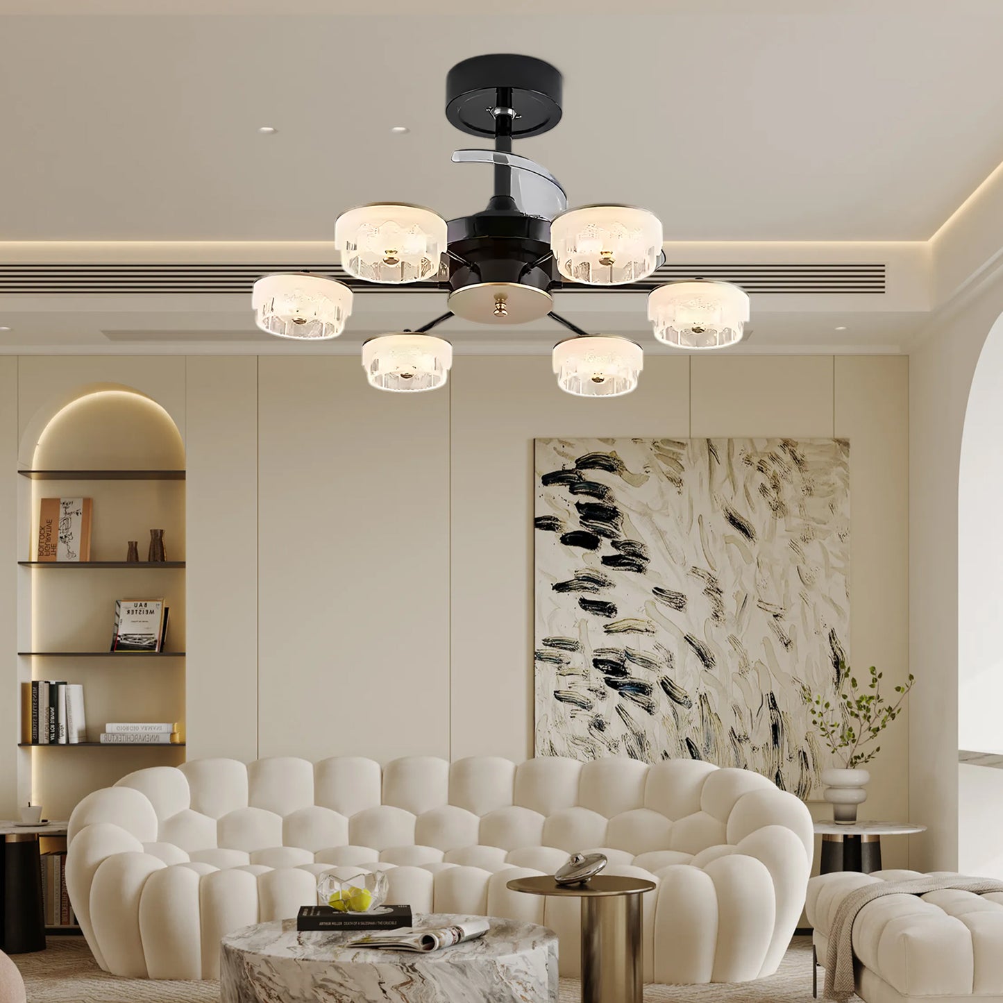 Luxury invisible fan chandelier