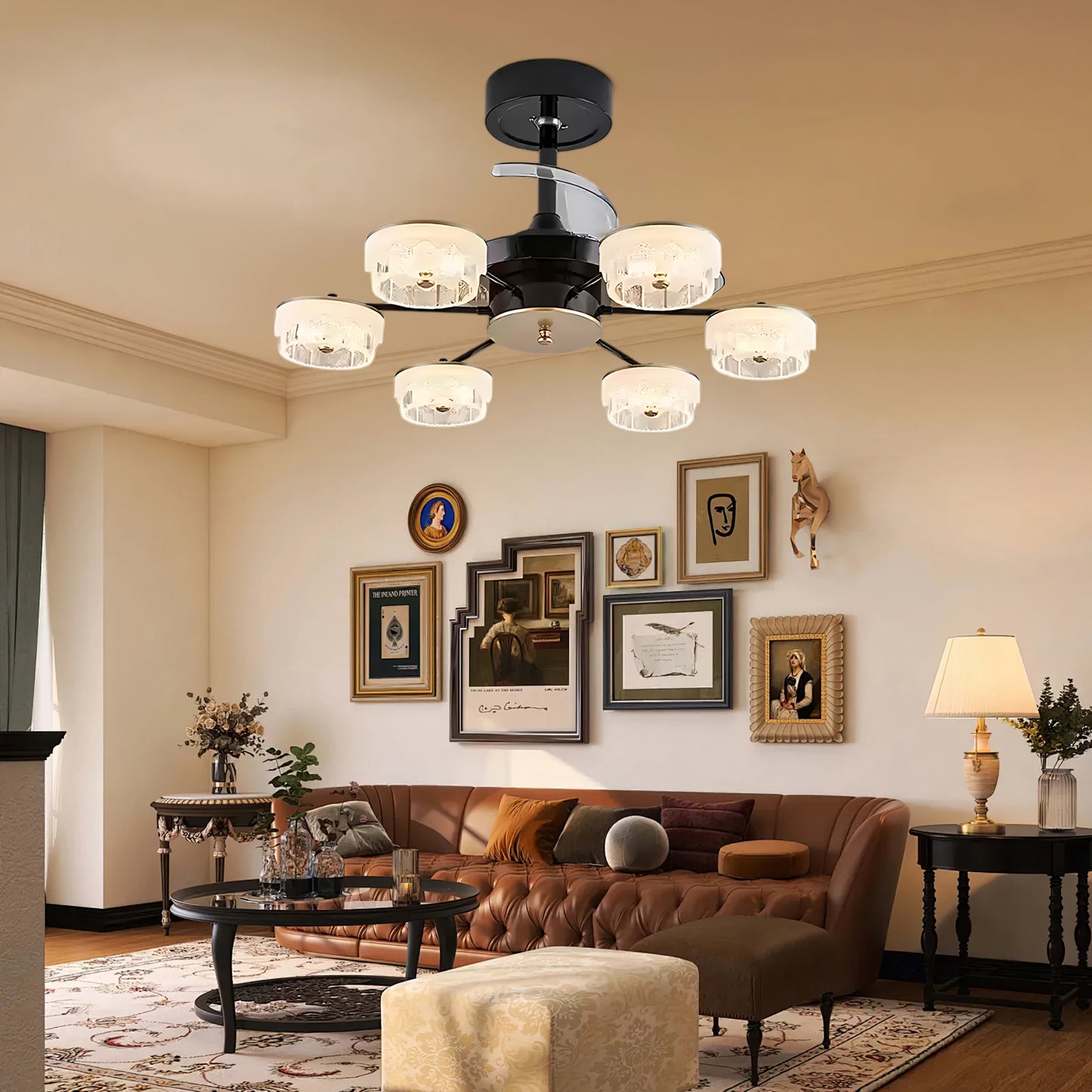 Luxury invisible fan chandelier